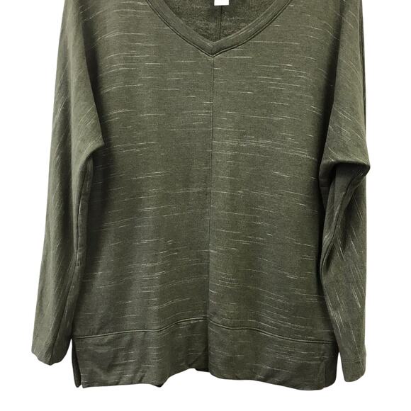 LOFT Top Womens Small Lounge Green White - Picture 3 of 5